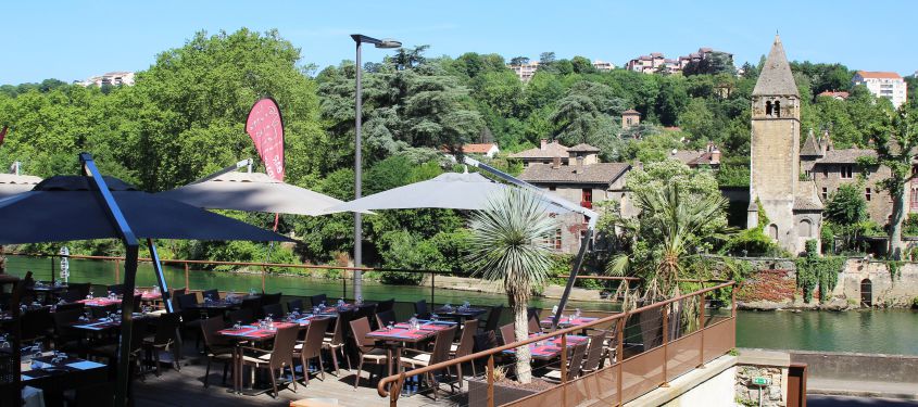 Les terrasses de restaurant au bord de l’eau à Lyon