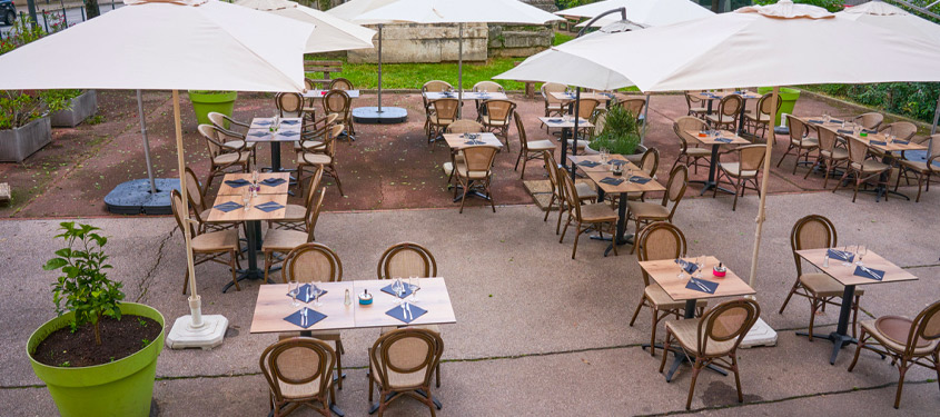 Terrasse du restaurant La petite Auberge à Lyon