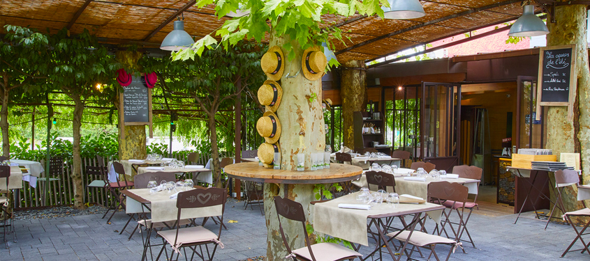 Terrasse du restaurant Le Bistrot du Jardin à Craponne