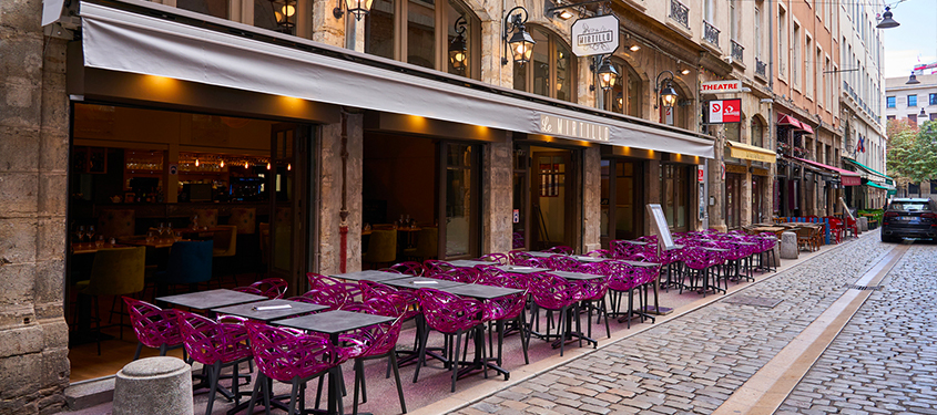 Terrasse du restaurant Le Mirtillo à Lyon